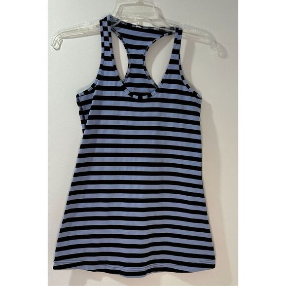 lululemon athletica Tops - Lululemon women’s blue/black racerback tank top size small. #40-1001